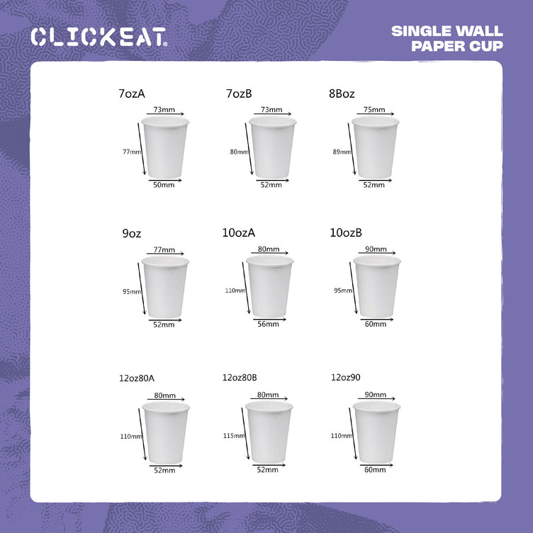 9oz Single Paper cup with water based liner