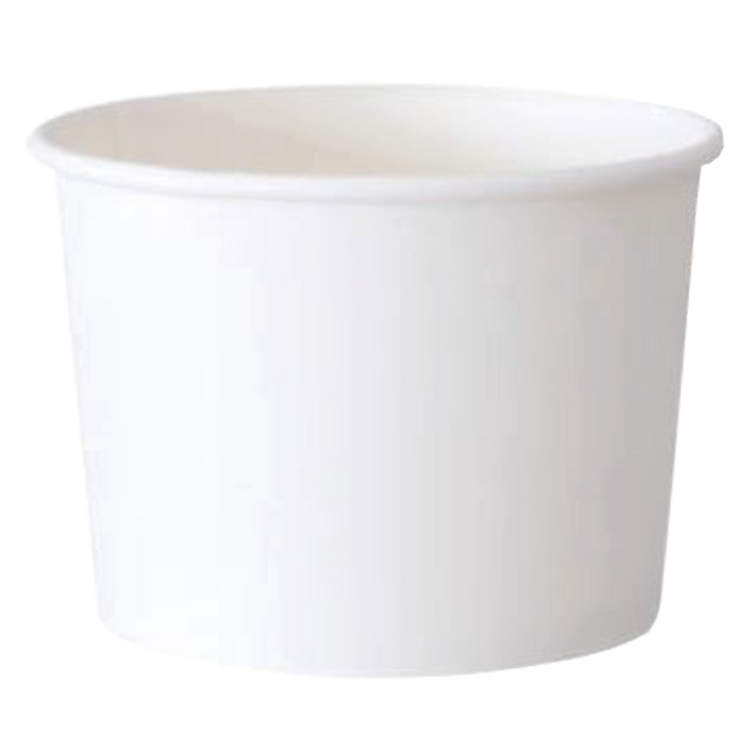 8oz soup paper bowl with water based liner. 96 diam