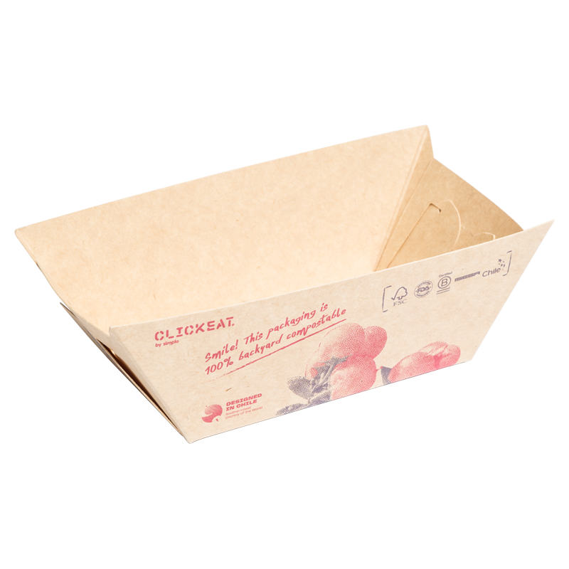 CHAURA CARDBOARD SMALL TRAY (7.48"*4.72"*2.17") ECOPACK 8.81OZ