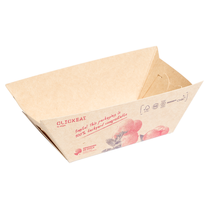CHAURA CARDBOARD SMALL TRAY (7.48"*4.72"*2.17") ECOPACK 8.81OZ