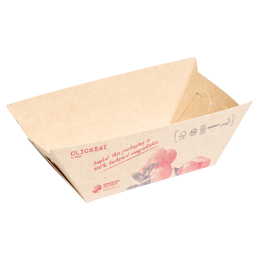 CHAURA CARDBOARD SMALL TRAY (7.48"*4.72"*2.17") ECOPACK 8.81OZ