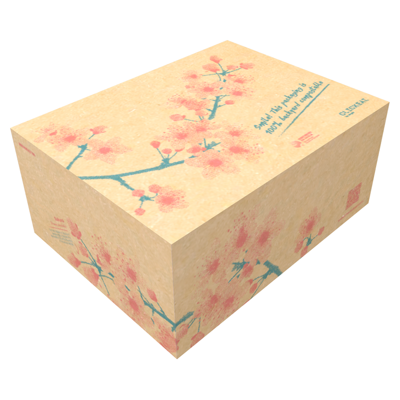 SAKURA FAST ASSEMBLE S BOX, 4,92x3,74x2,2" B2C format 25 pcs