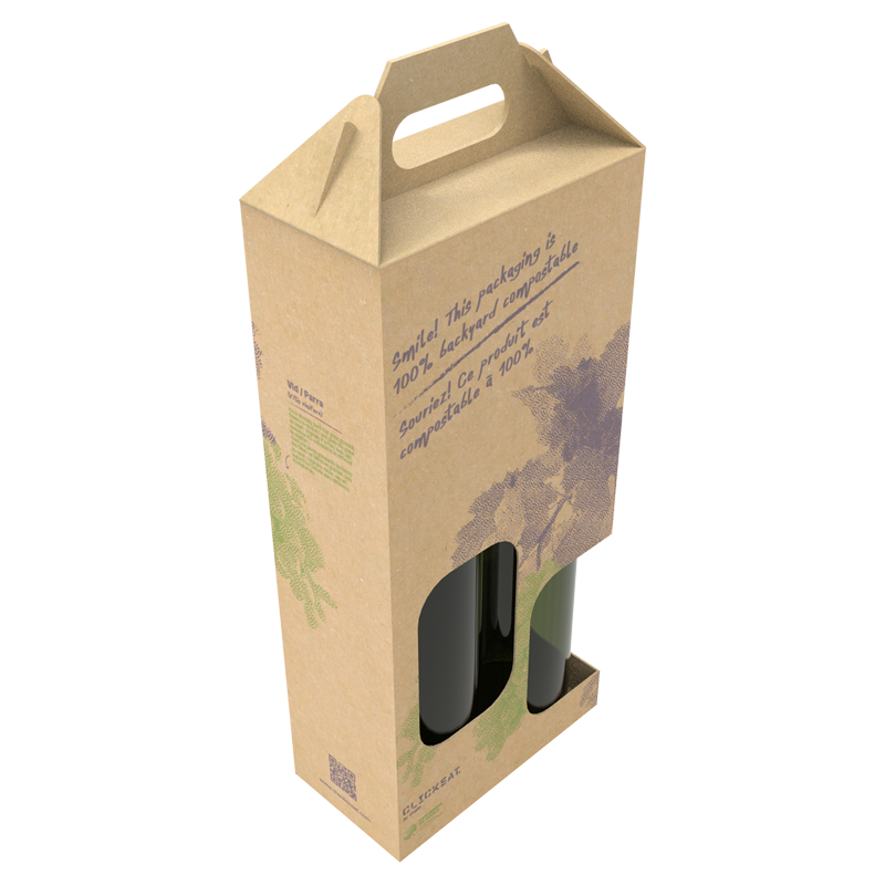 Wine Bottle Holder  double frontal  (2 bottle) 6,3"x3,15"x12,6" White